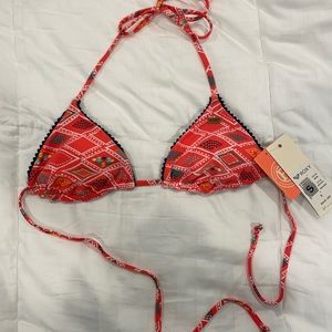 RARE Roxy reversible bikini top size small